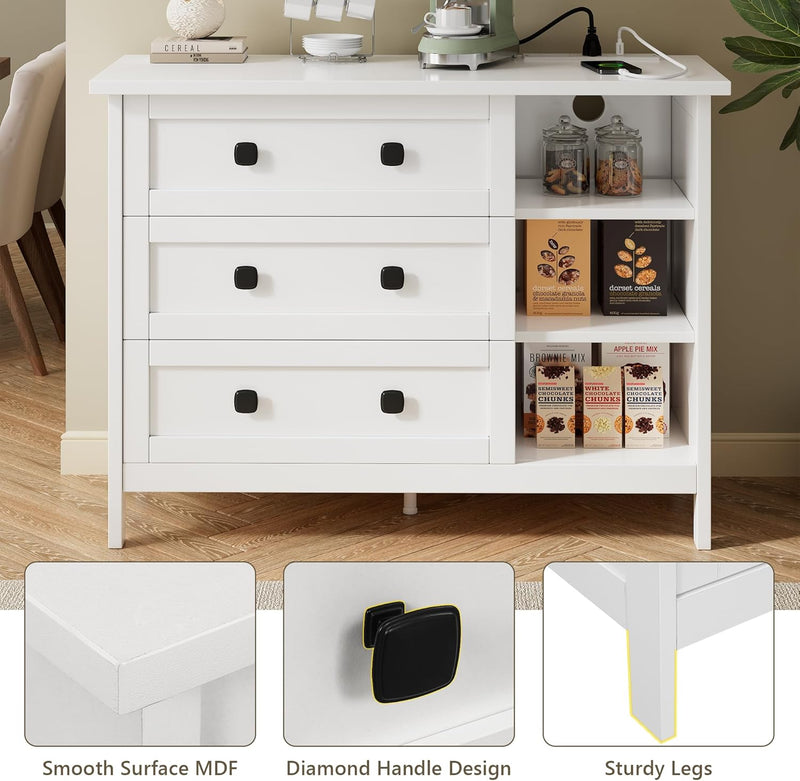 Chest of Drawers Bedroom with Charging Station 3