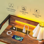 Chest of Drawers Bedroom with LED Light Trip
