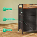 Chest of Drawers Bedroom with LED Light Trip