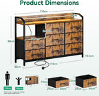 Chest of Drawers Bedroom with LED Light Trip
