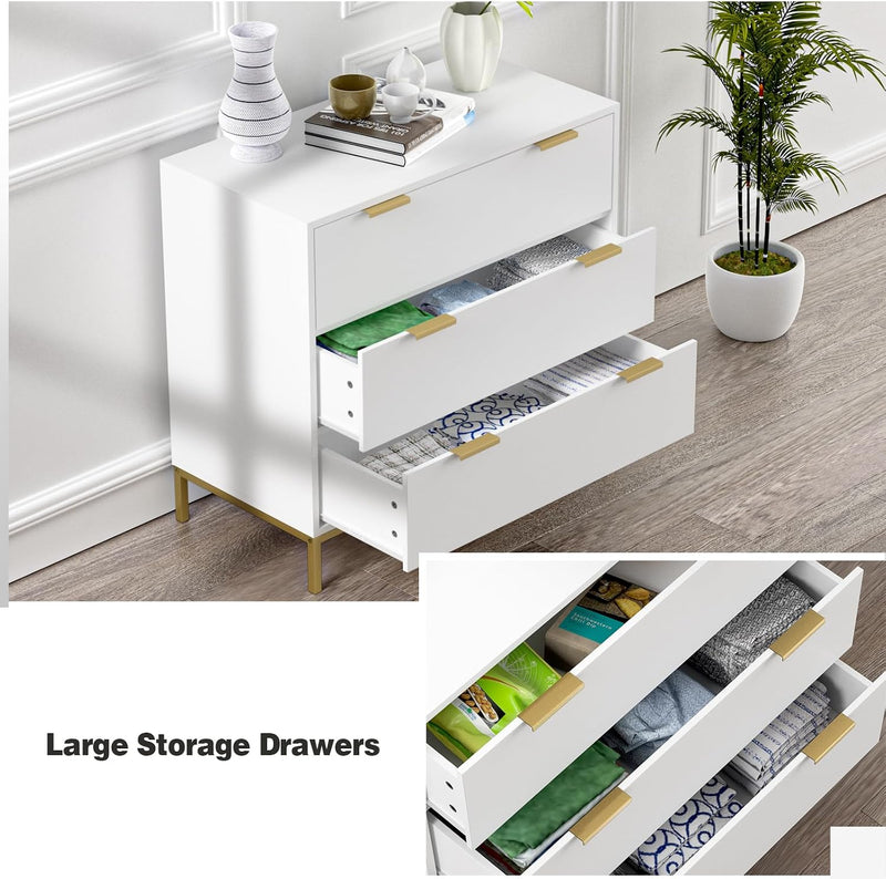 Chest of Drawers Bedroom Wooden 3 Dresser