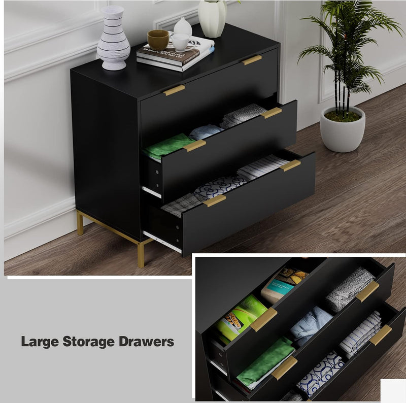 Chest of Drawers Bedroom Wooden 3 Dresser
