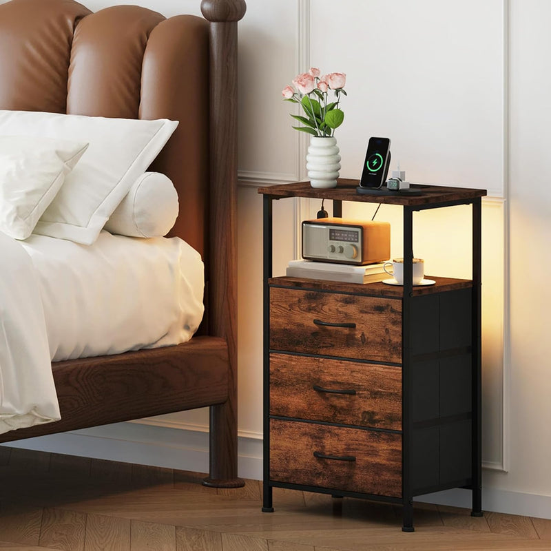 Chest of Drawers Charging Station LED 3 Set