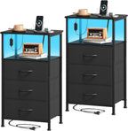 Chest of Drawers Charging Station LED 3 Set