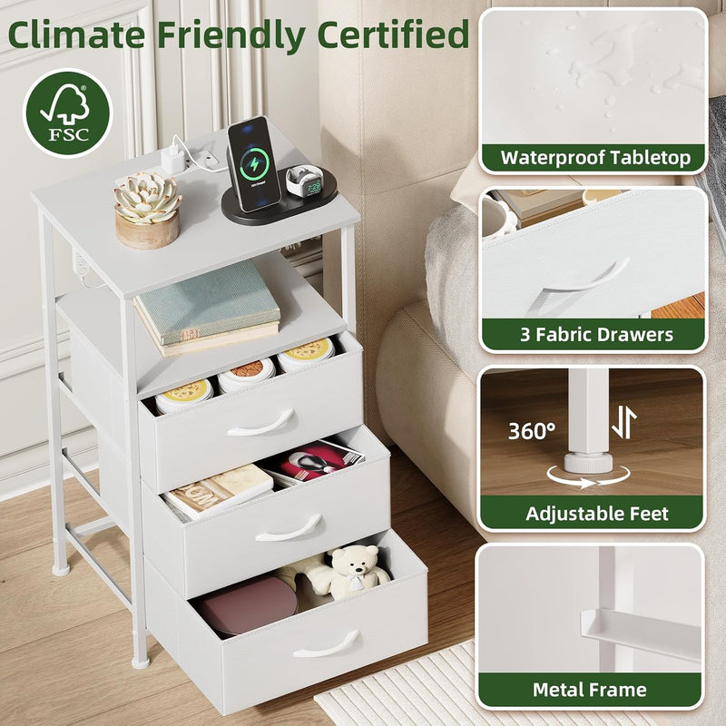 Chest of Drawers Charging Station LED 3 Set