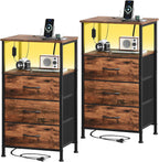 Chest of Drawers Charging Station LED 3 Set