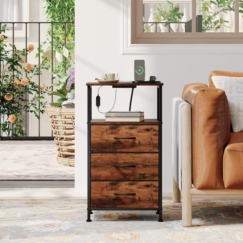 Chest of Drawers Charging Station LED 3 Set
