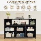 Chest of Drawers Charging Station LED TV Stand