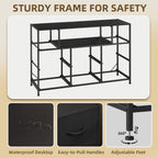 Chest of Drawers Charging Station LED TV Stand