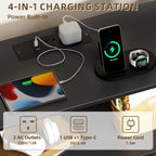 Chest of Drawers Charging Station LED TV Stand