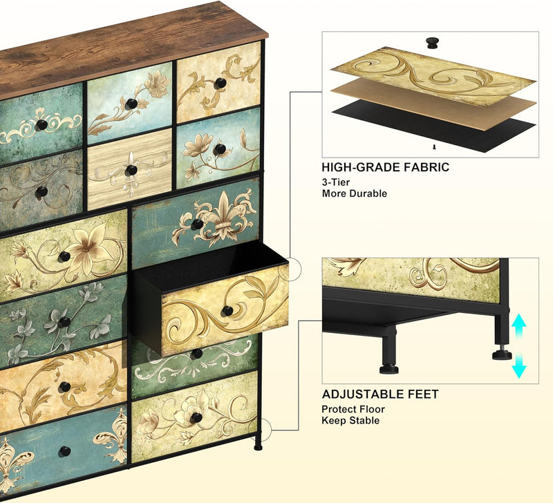 Chest of Drawers Dresser for Bedroom with 7