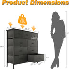 Chest of Drawers Dresser for Bedroom with 9