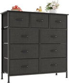 Chest of Drawers Dresser for Bedroom with 9