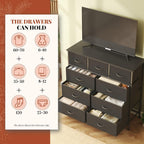 Chest of Drawers Dresser for Bedroom with 9