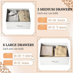 Chest of Drawers Dresser for Bedroom with 9