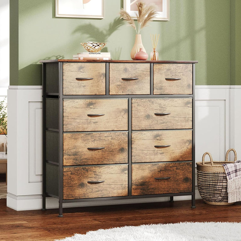 Chest of Drawers Dresser for Bedroom with 9