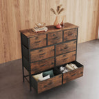 Chest of Drawers Dresser for Bedroom with 9