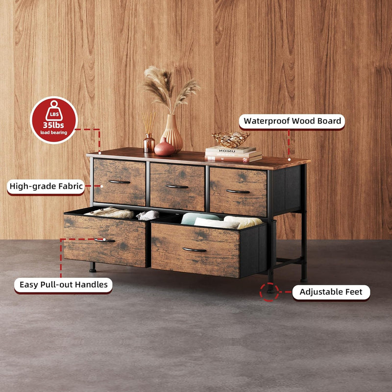 Chest of Drawers Dresser for Bedroom with 9