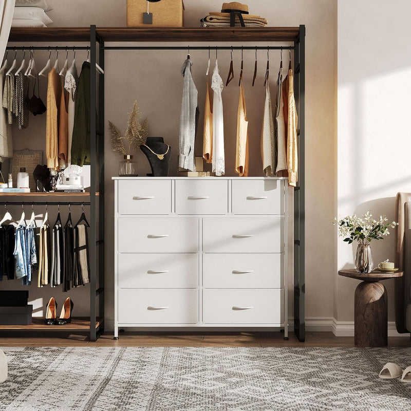 Chest of Drawers Dresser for Bedroom with 9