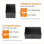 Chest of Drawers Fabric Dresser for Bedroom