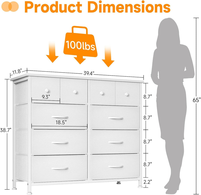 Chest of Drawers Fabric Dresser for Bedroom