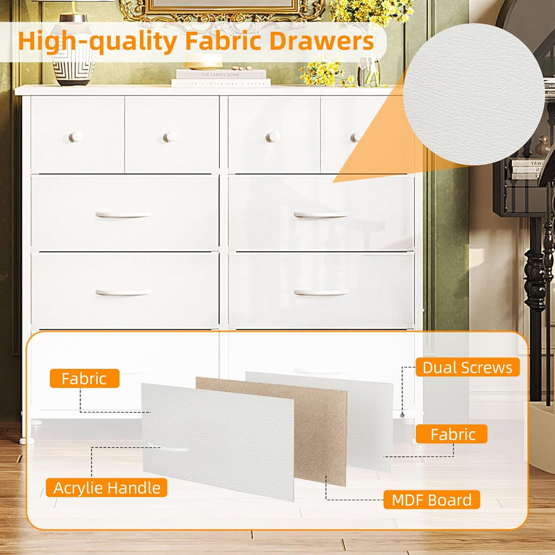 Chest of Drawers Fabric Dresser for Bedroom