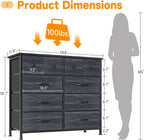 Chest of Drawers Fabric Dresser for Bedroom