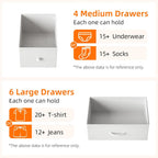 Chest of Drawers Fabric Dresser for Bedroom