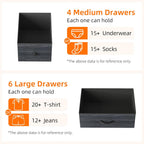 Chest of Drawers Fabric Dresser for Bedroom
