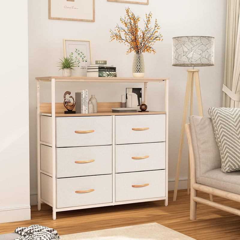 Chest of Drawers Bedroom Furniture with 6 Storage