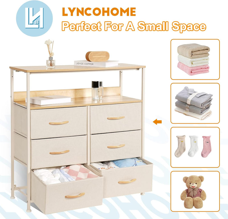 Chest of Drawers Bedroom Furniture with 6 Storage