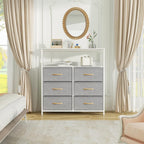 Chest of Drawers Fabric Storage 6 Unit