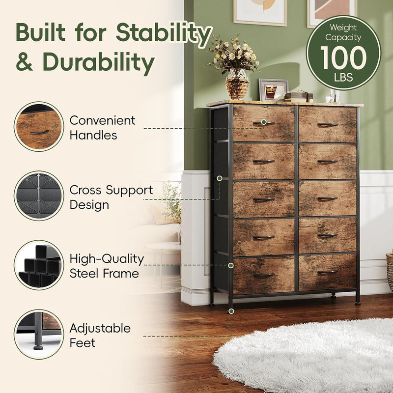 Chest of Drawers for Bedroom 10 Drawer