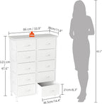 Chest of Drawers for Bedroom 10 Drawer Fabric