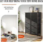 Chest of Drawers for Bedroom 10 Drawer Fabric