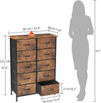 Chest of Drawers for Bedroom 10 Drawer Tall