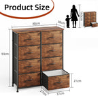 Chest of Drawers for Bedroom 10 Drawer Tall