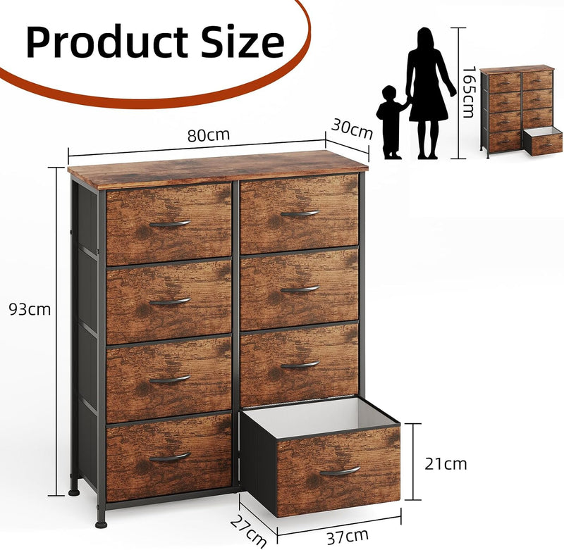 Chest of Drawers for Bedroom 10 Drawer Tall
