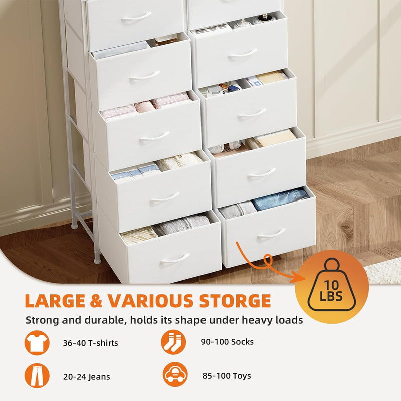 Chest of Drawers for Bedroom 10 Fabric Tall