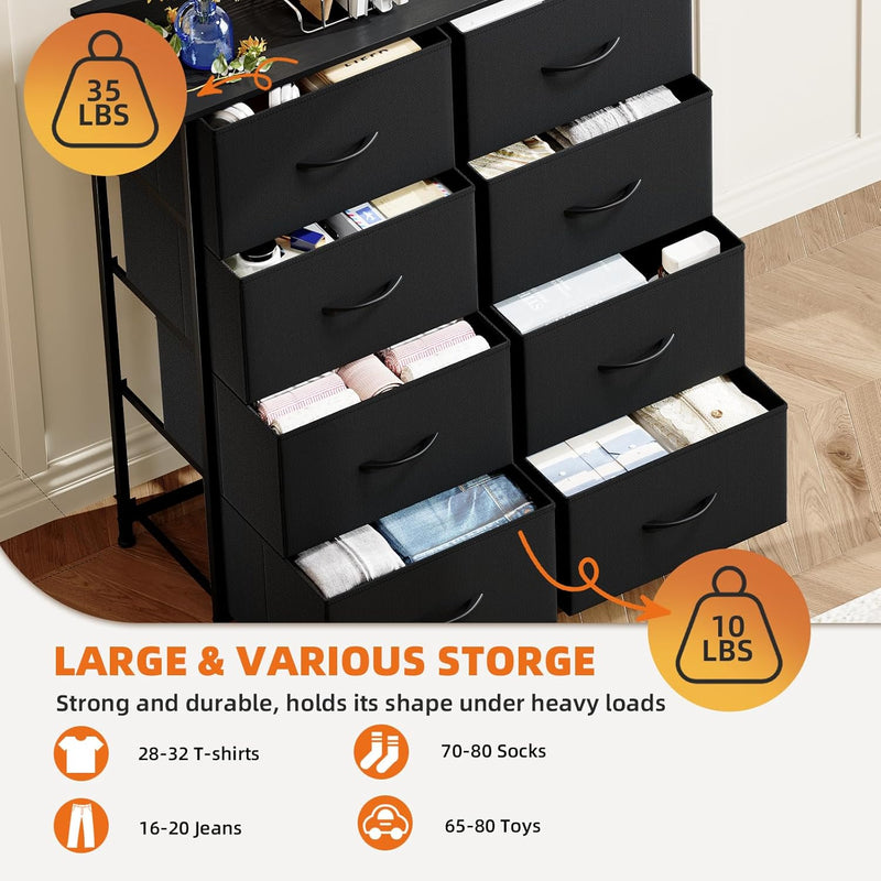 Chest of Drawers for Bedroom 10 Fabric Tall