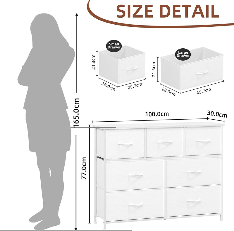 Chest of Drawers for Bedroom 9 Fabric Tall