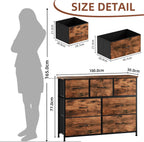 Chest of Drawers for Bedroom 9 Fabric Tall