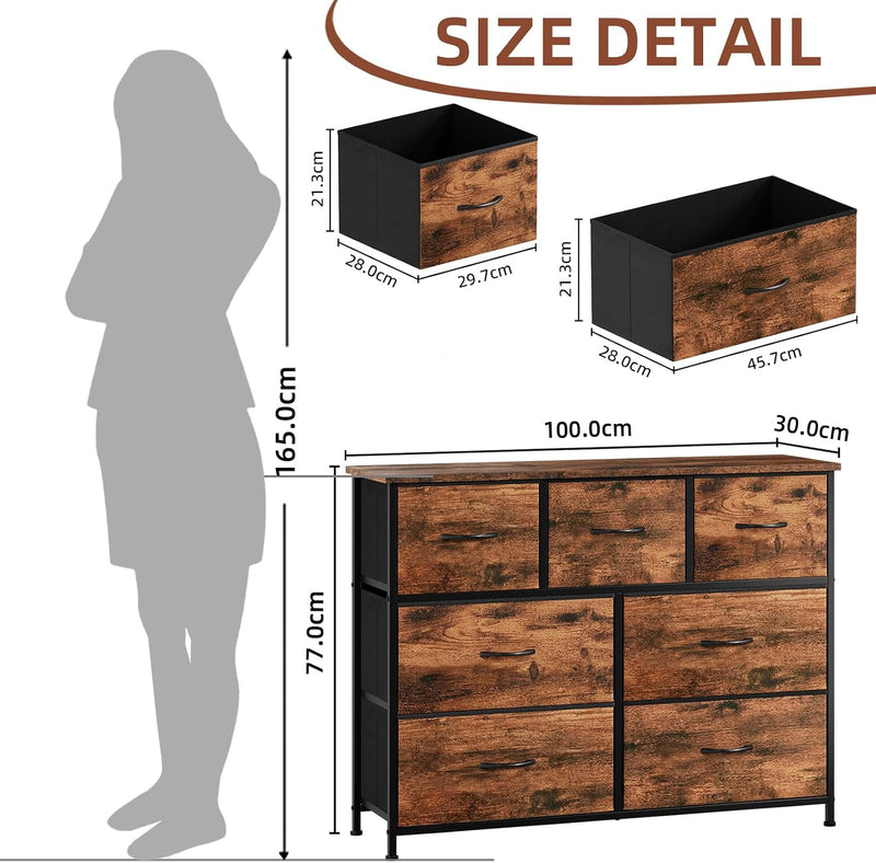 Chest of Drawers for Bedroom 9 Fabric Tall