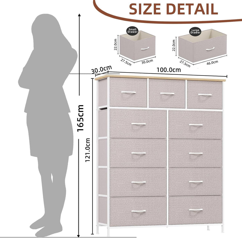 Chest of Drawers for Bedroom 9 Fabric Tall
