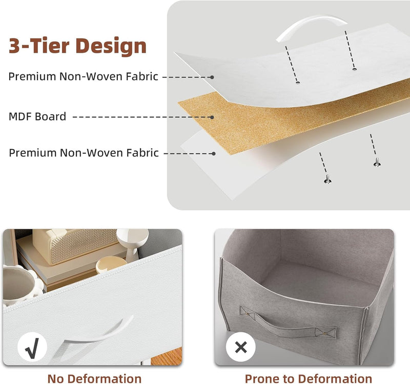 Chest of Drawers for Bedroom 7 Fabric