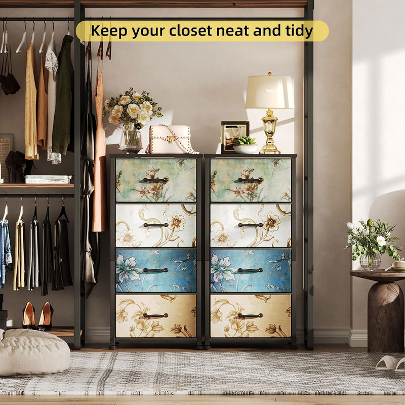 Chest of Drawers for Bedroom Fabric with 4