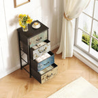 Chest of Drawers for Bedroom Fabric with 4