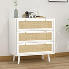 Chest of Drawers for Bedroom Rattan 3 Drawer