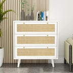 Chest of Drawers for Bedroom Rattan 3 Drawer