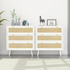 Chest of Drawers for Bedroom Rattan 3 Drawer